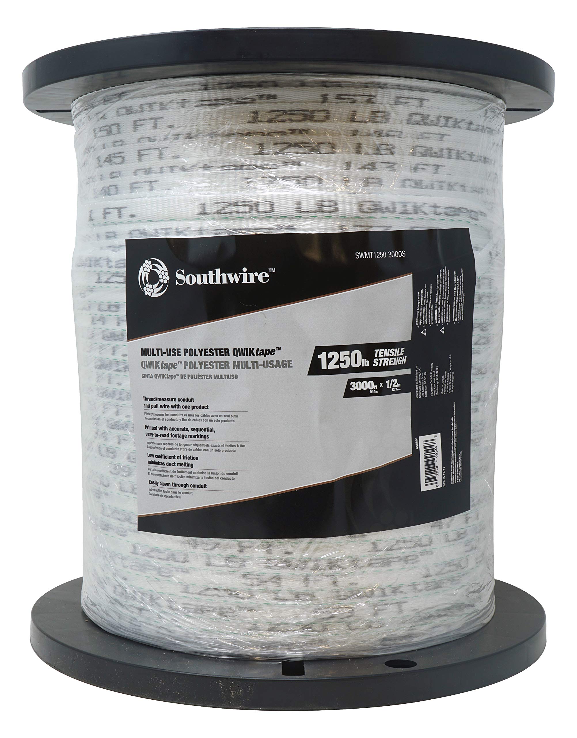 SouthwireTools & Equipment SWMT1250-3000S Qwiktape Tape 1250-Lb x 3000' Spool