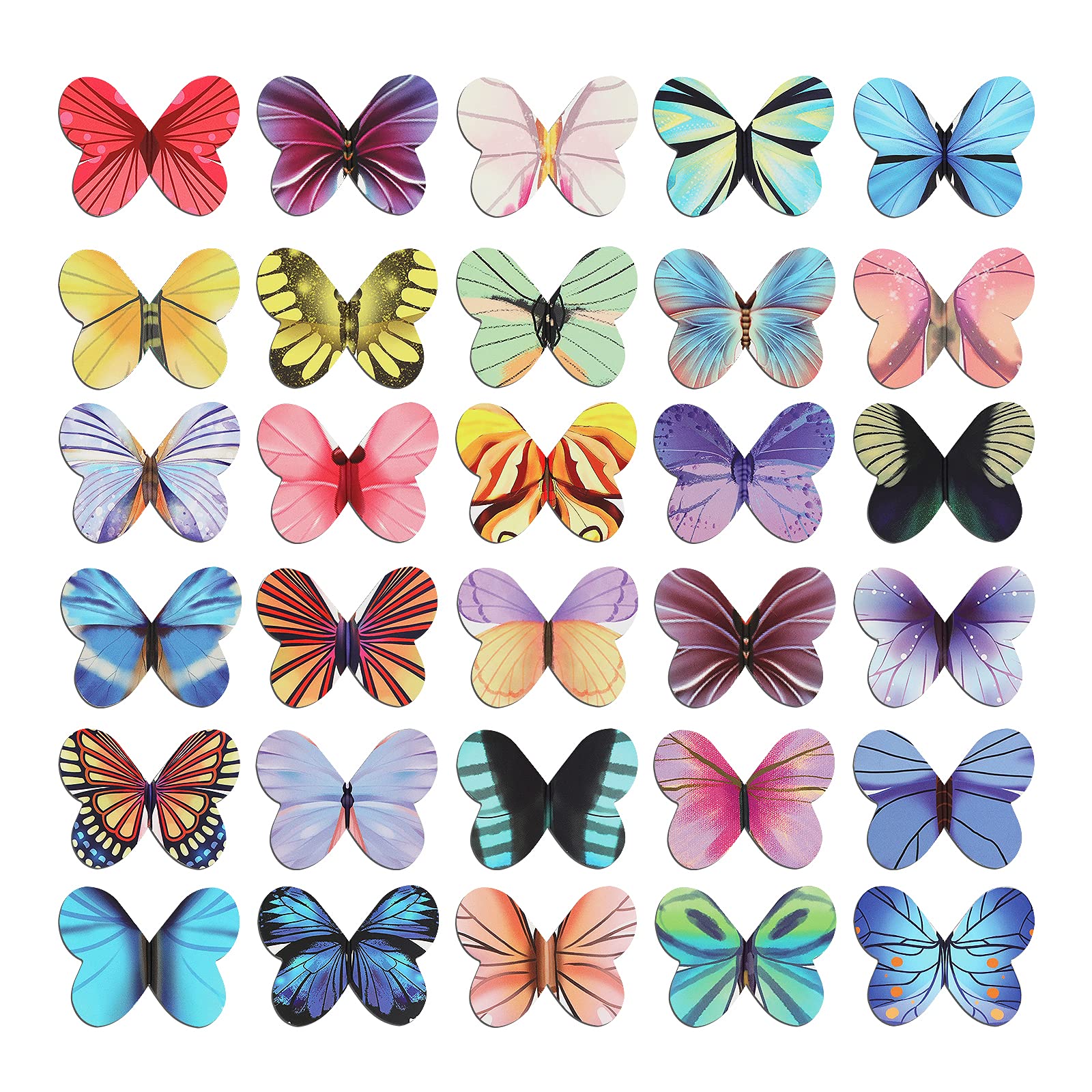 MWOOT 30 Piezas Marcadores de Libro Magnéticos,Magnetic Bookmarks Set,Forma de Mariposa Marcapáginas Clip de Página para Estudiantes lectura(2x6cm,30 Estilos)