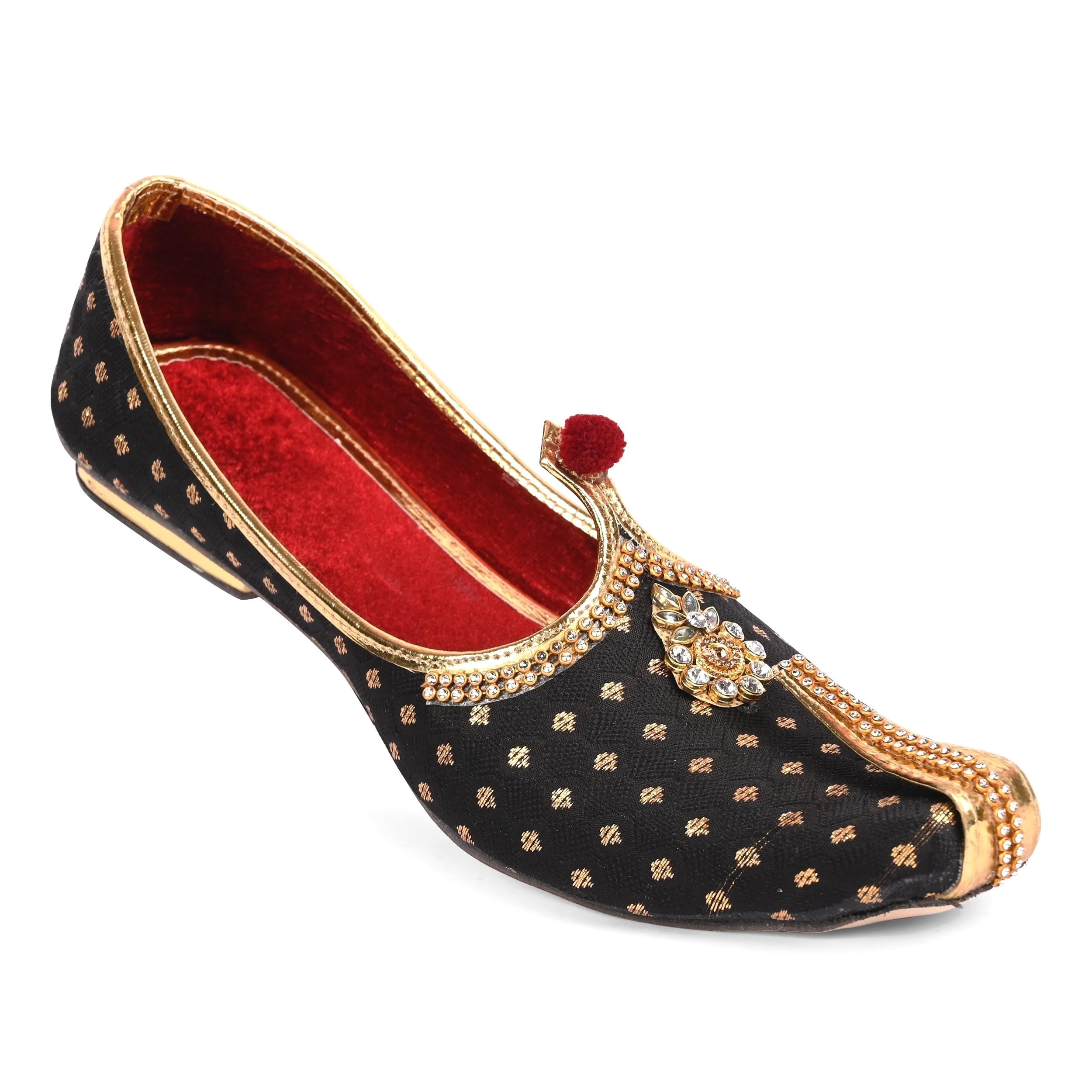 Wedding Juti for Men|Sherwani Juti for Men| Jutti for Men| Wedding Shoes for Men| Punjabi Jutti for Men| Mojaris for Men| Ethinic Footwear for Men-RK-AB- J14(B3)-11 Black (B0DFQ9FPG3) Amazon Price History, Amazon Price Tracker
