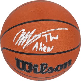 Victor Wembanyama San Antonio Spurs Autographed Wilson Official Game Basketball with "The Alien" Inscription - Autographed Basketballs