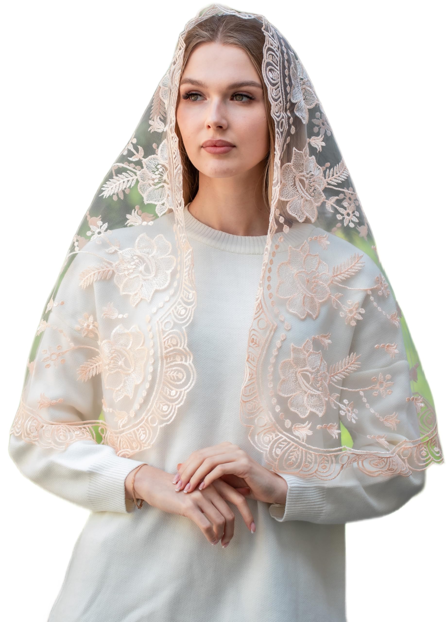 Maria Veils Catholic Mantilla Mass Chapel Lace Spanish Long Head Covering