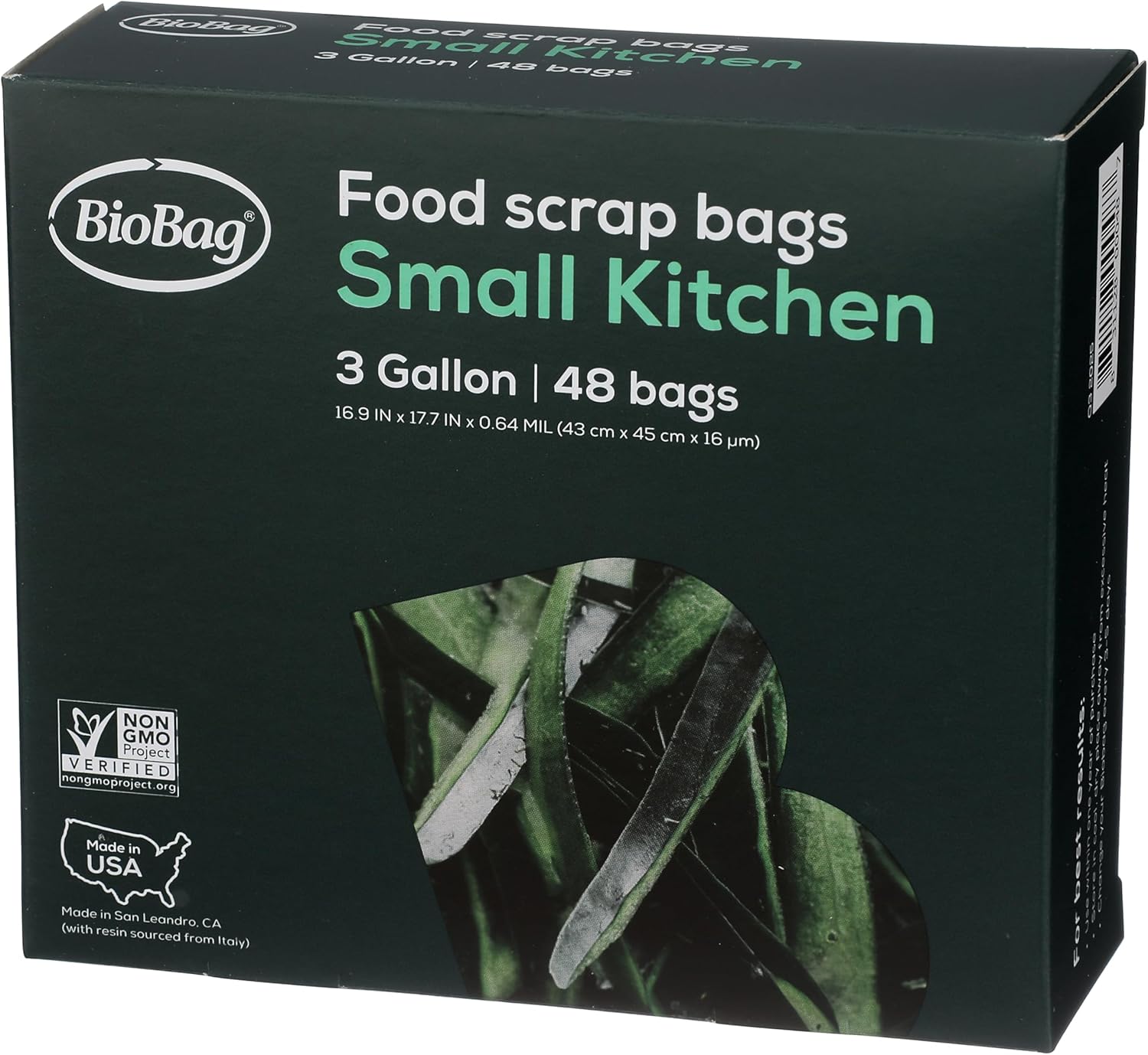 BioBag (USA), The Original Compostable Bag, 3 Gallon, 576 Total Count (12 Boxes of 48 Count), 100% Certified Compostable Kitchen Food Scrap Bags, Kitchen Compost Bin Compatible, Value Pack