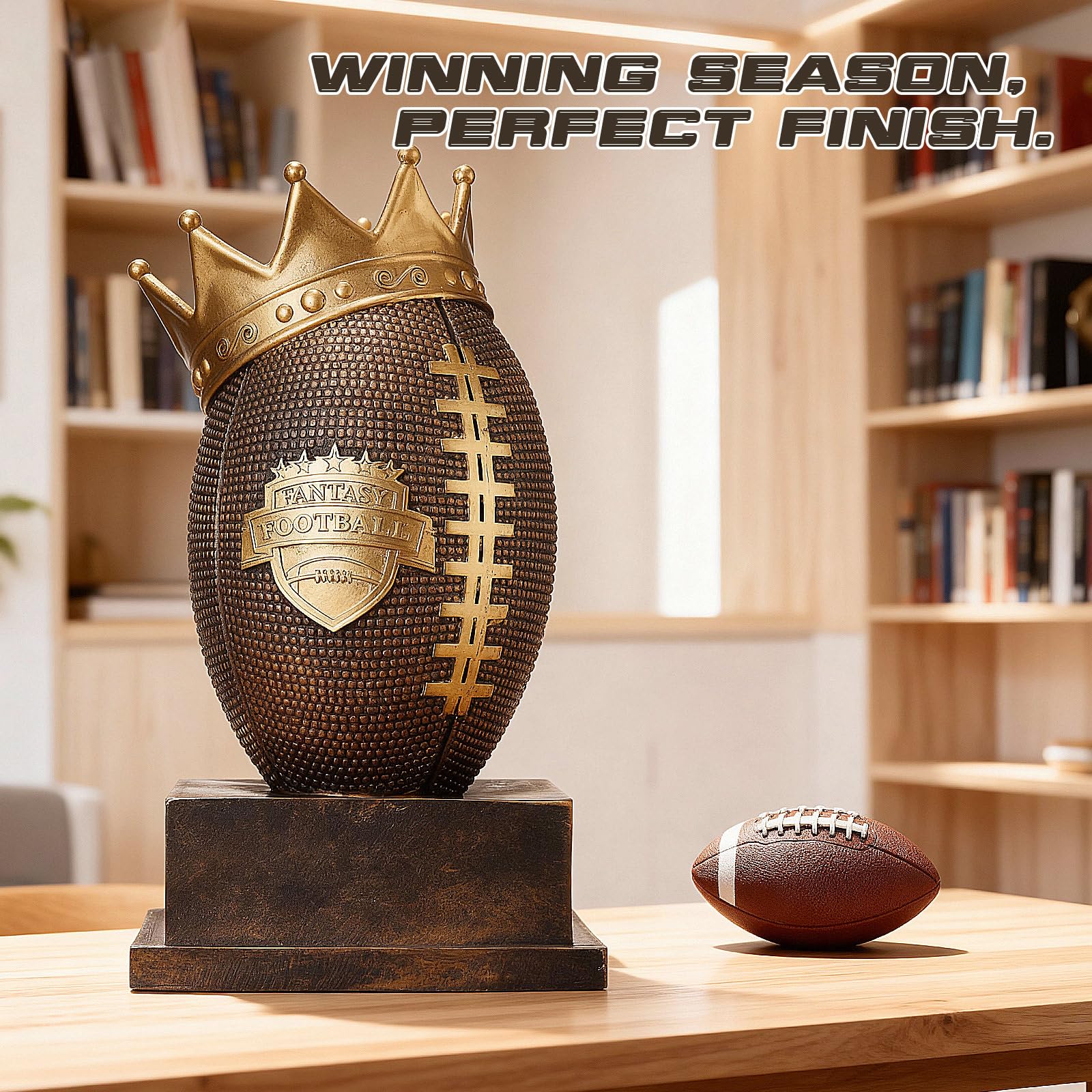 Quelay Trofeo alto campione di calcio King per calcio Sport Trofeo Partecipazione Vincitore Regalo Goalpost Award
