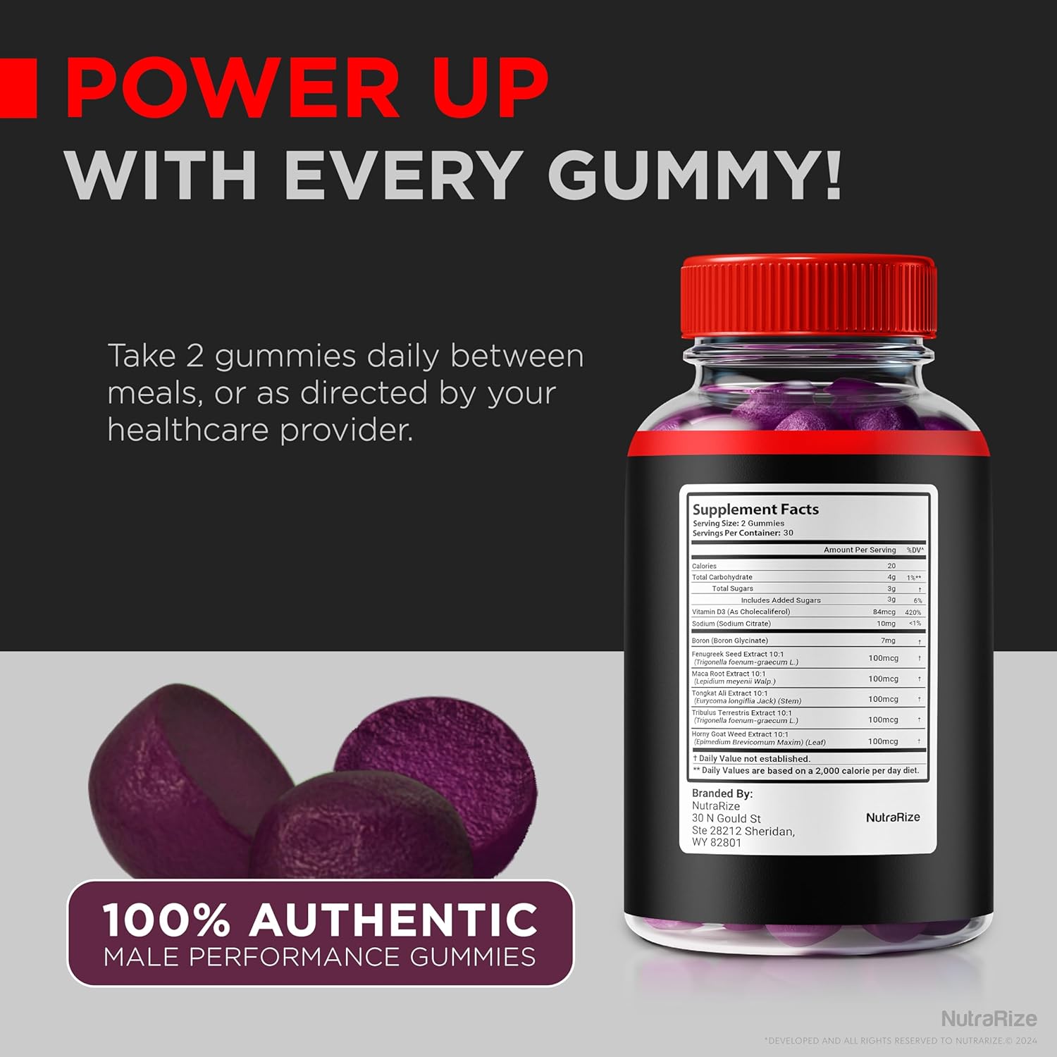 NutraRize Surge Max Gummies for Men, Official SurgeMax Gummies, All-Natural Formula to Support Performance, Stamina, and Energy, Premium Male Gummy, Surge Max ME Gomitas Review (60 Gummies)