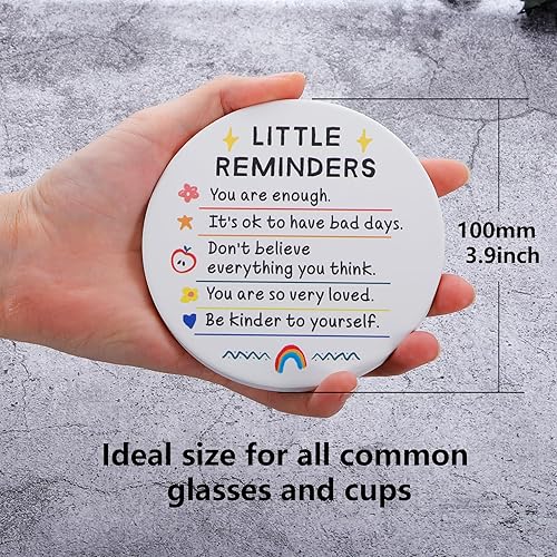 Miniatura 5 de Regalos de salud mental para mujeres y hombres, pequeños recordatorios, posavasos con citas positivas para bebidas, adolescentes, niños, niñas,