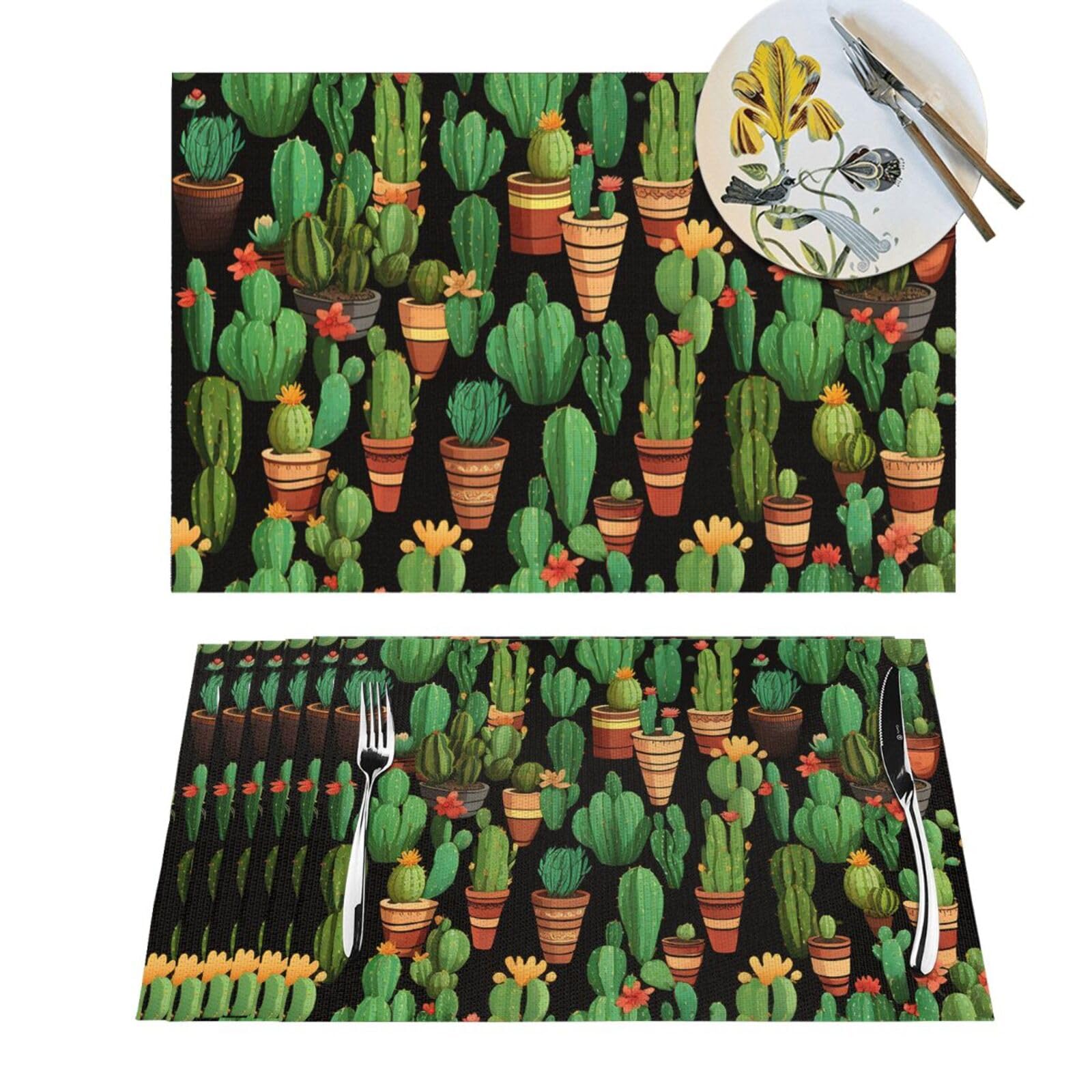 Set de table cactus pour décoration de mariage et repas de fête champêtre
