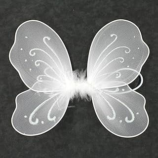 MEOL Fairy Butterfly Wings Costume for Birthday Party Gift (White)