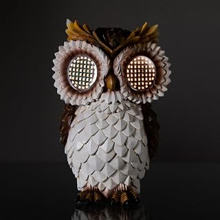 23cm Solar Owl Garden Ornament with Moving LED Eyes – Outdoor Decorative Owl Light Garden Decoration