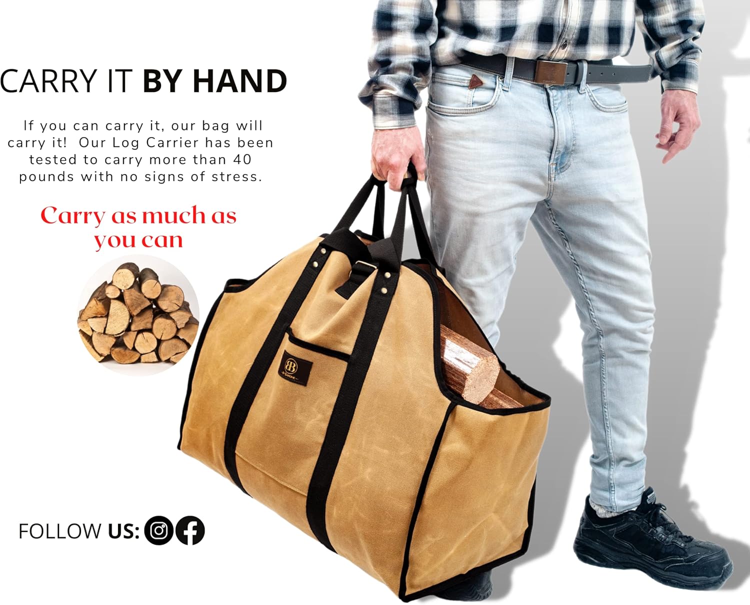 Bolsa De Herramientas Organizador Resistente Con 2 Bolsas Caqui | Meses