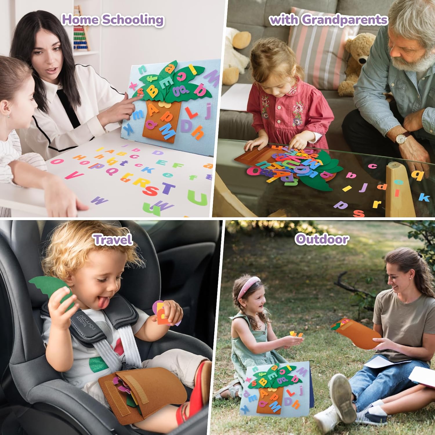 CHEFAN Felt Tree and Large Foldable Felt Board