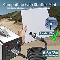 Vista 2 de 6.6FT USB C to DC 5.5mm x 2.1mm Power Cable Cord, USB C Input to DC5521 20V 5A Output Charging Cable, Work with PD Charger and PD Power Bank