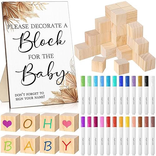 Tatuo 75 Pcs Baby Shower Games Sign Kit Including Decorate