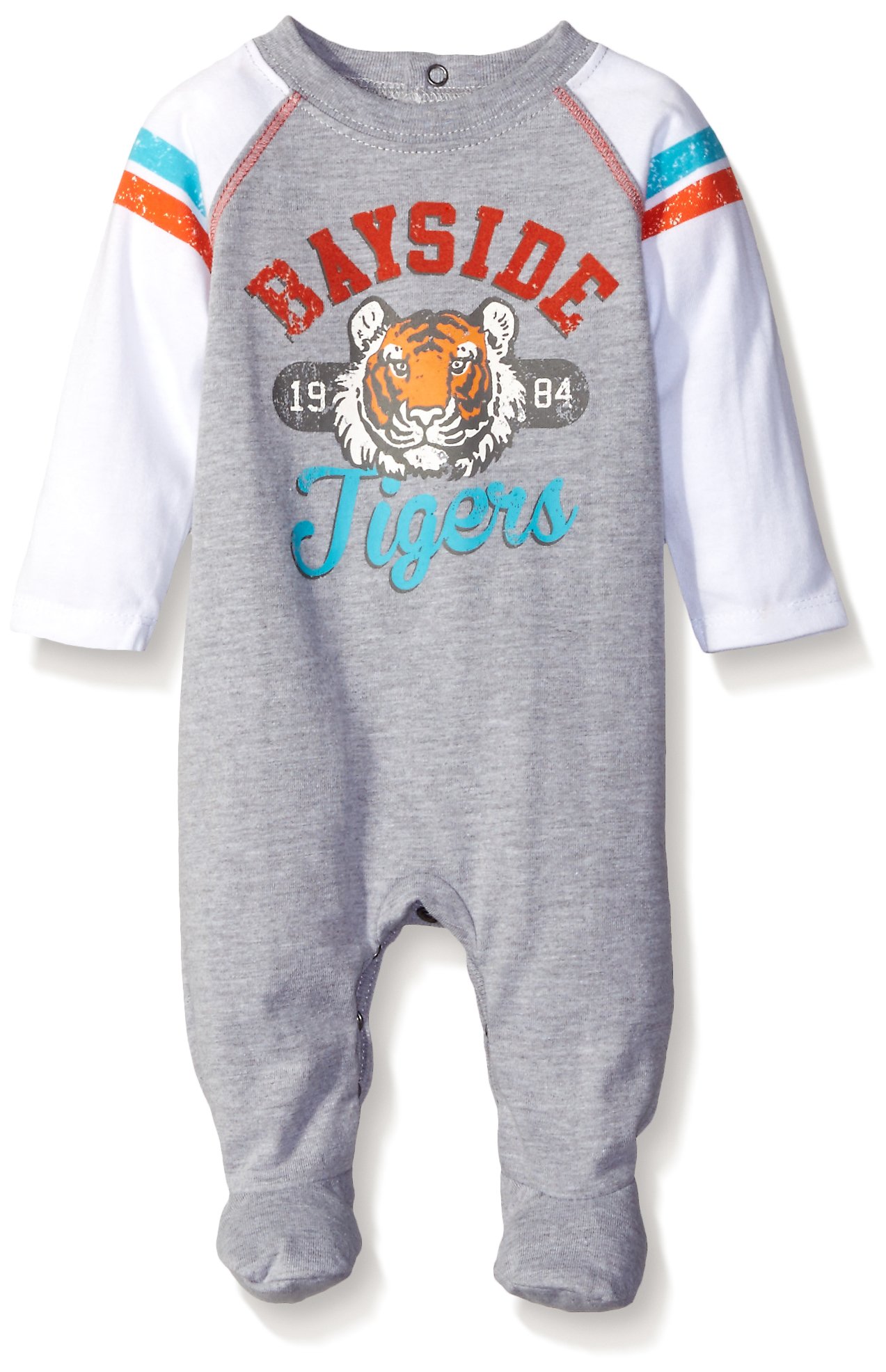Petit Lem Baby Boys' Sleeper-Bayside Tigers, Grey/White, 3 Months