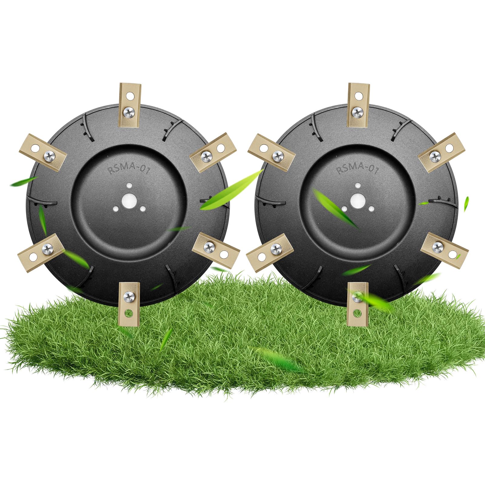 2Pcs Robotic Lawnmower Tuning Compatible with Luba 1 AWD & Luba 2 AWD, Robotic Lawnmower Blade Plate with 12 Blades