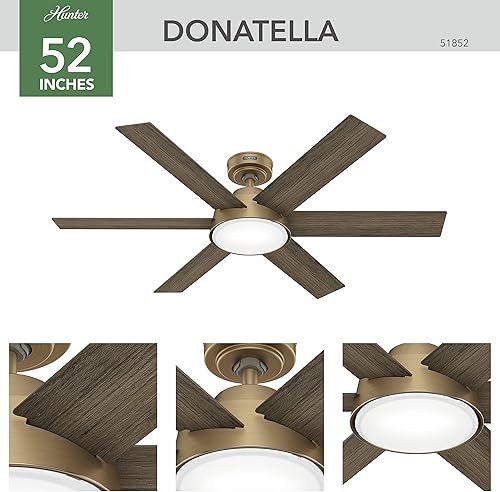 Miniatura 2 de Hunter Fan Company 51852 Donatella Ventilador de techo latón bruñido