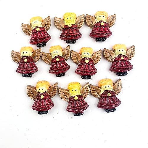 Heyiwell Adorno de resina con parte trasera plana de la serie de Navidad para álbumes de recortes, fiesta, decoración del hogar, clip para el