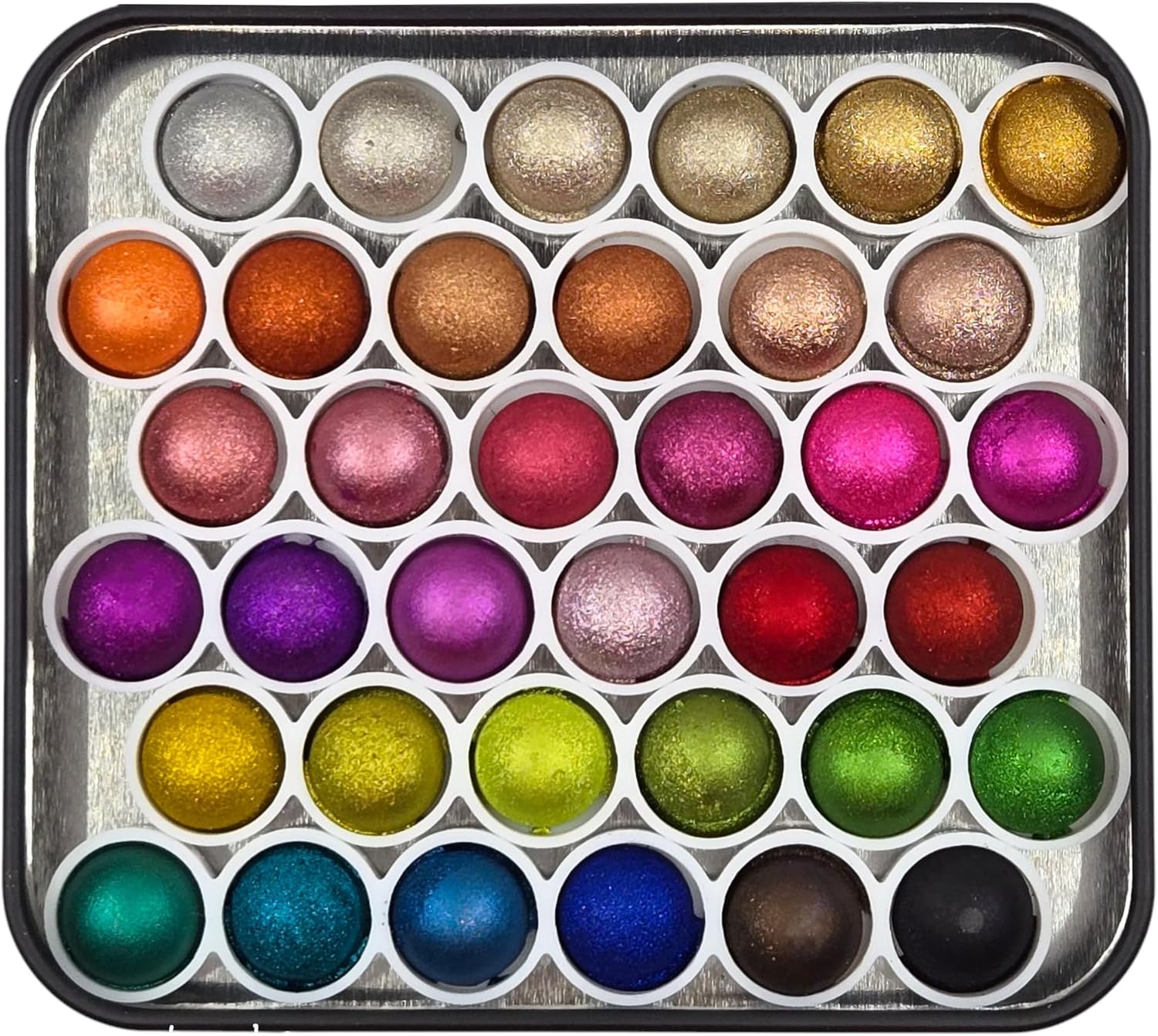 IUILE Handmade Watercolor Paints - Magical Drop Tiny Sampler Tin Set Vol. 2 (36 colors)