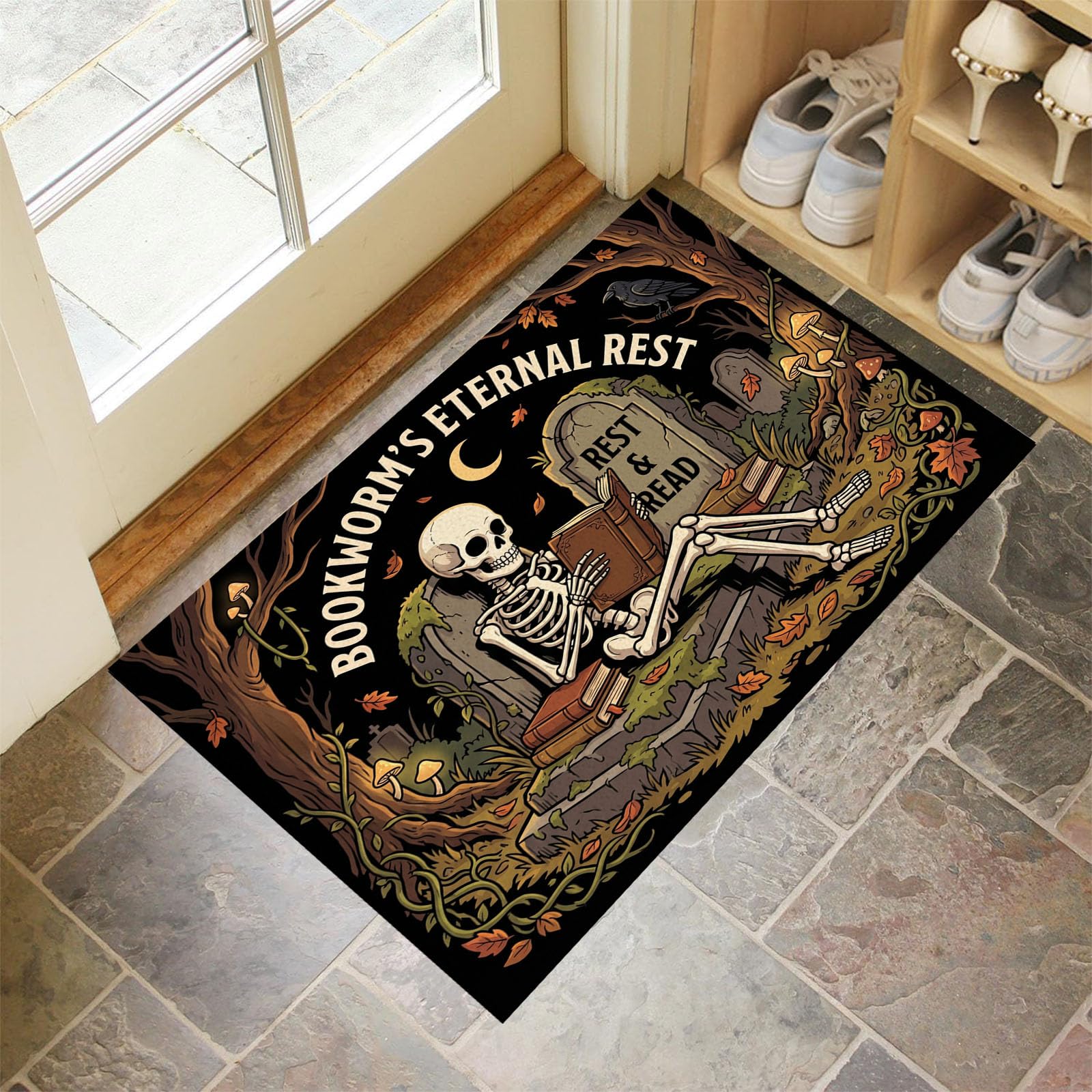 Tapis absorbant lavable en machine paillasson grand format noir