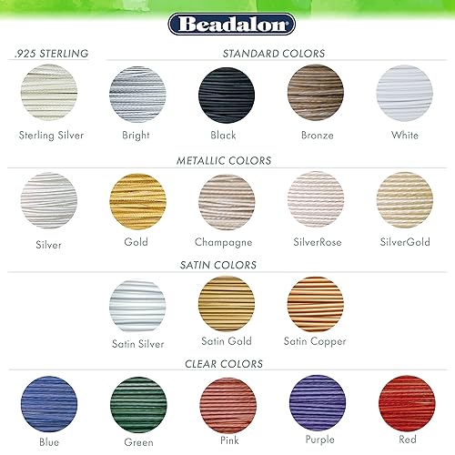 Miniatura 4 de Alambre de cuerda de cuentas de acero inoxidable de 7 hebras, 0.021 pulgadas  0.021 in, brillante, 100 pies  101.7 ft