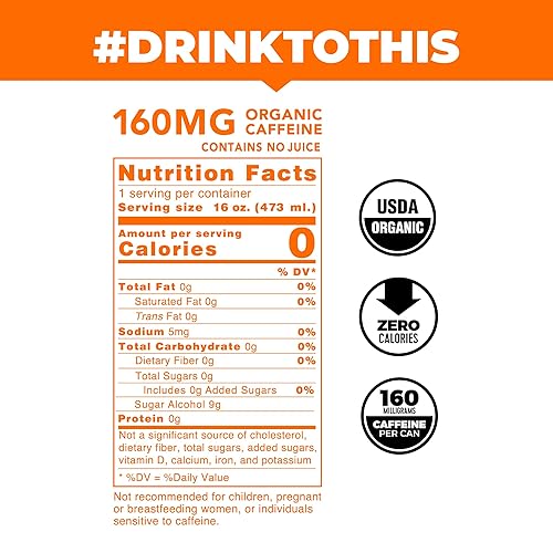 Miniatura 6 de Zero Calorie Variety Pack Organic Sparkling Yerba Mate Tea  Cero azúcar Cero Culpa 160 mg de cafeína latas de 16 oz paquete de 12  CLEAN CAUSE  50