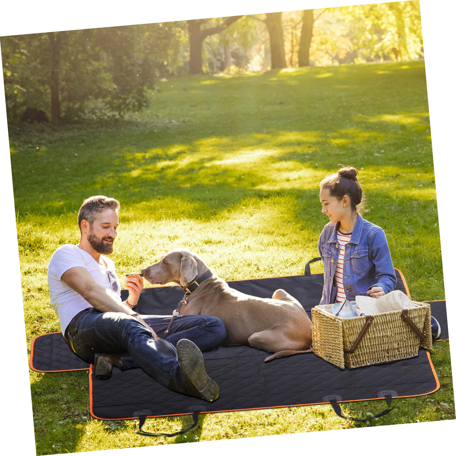 minkissy Alfombra para Mascotas Funda para Asiento de Perro Hamaca para Coche Protector para Asiento de Coche la Parte Trasera Accesorios