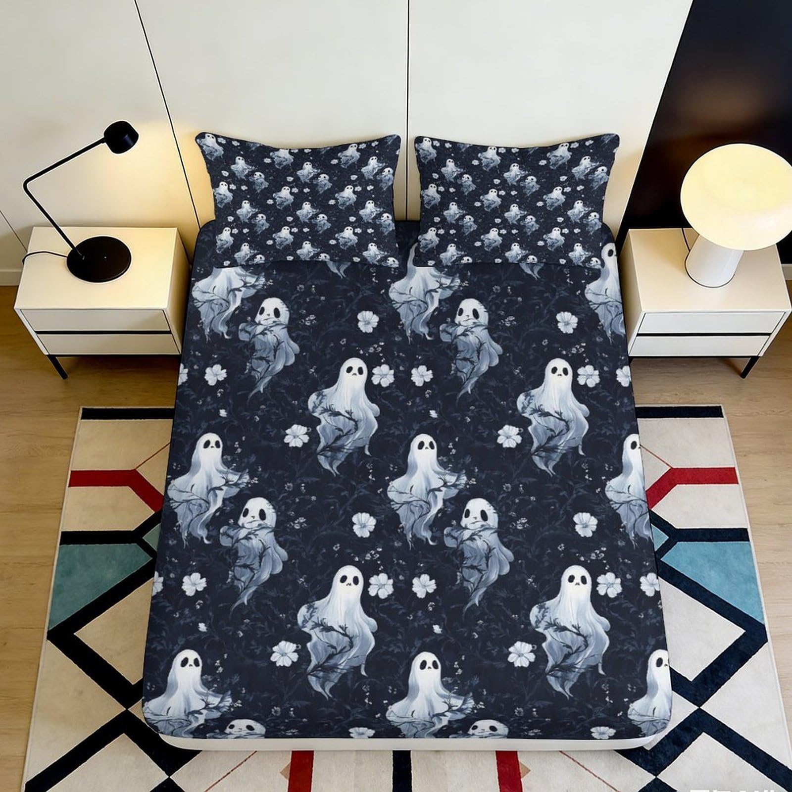 3D Printed Elephant Forest Fitted Sheet Microfiber Soft Non-Slip Deep Pocket Elephant Mattress Fitted Cover for Bedroom 90x200x25cm