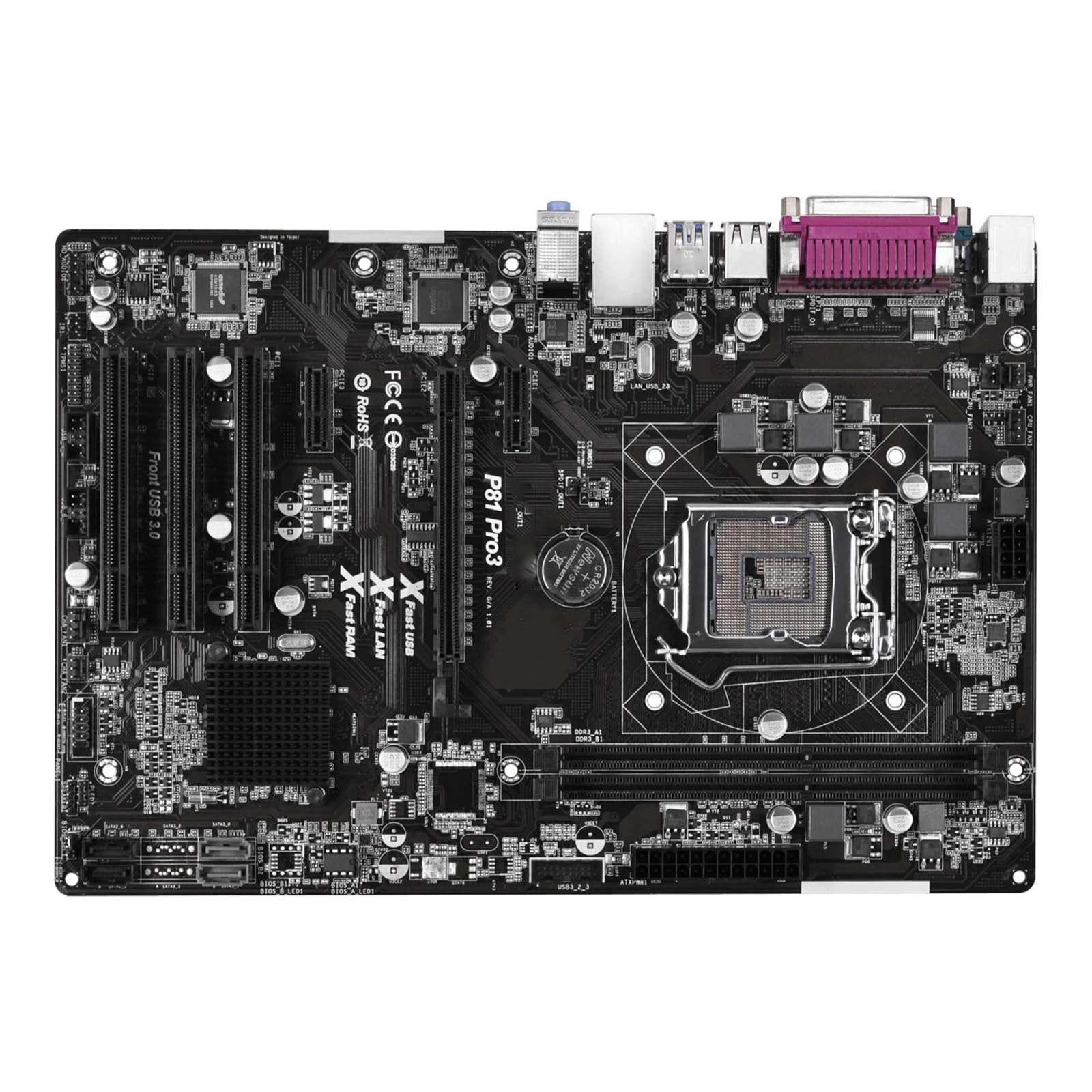 Placa Base Placa Base Fit For ASROCK P81 Pro3 LGA 1150, H81 DDR3 16 GB Compatible con CPU 4770, 4570, 4771, 4690, 4370, 4170, G3470, 4790 ATX