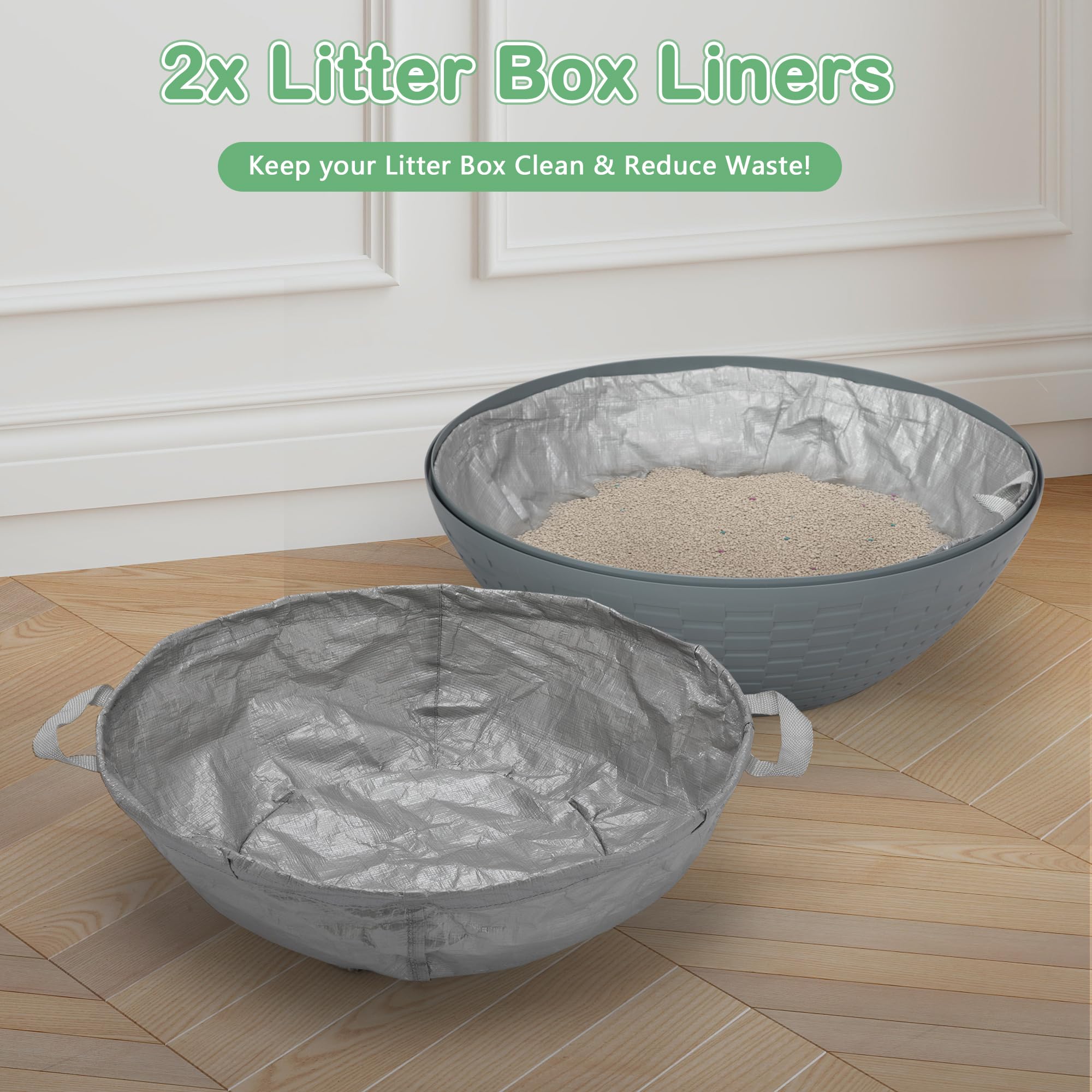 Arenero para gatos como maceta, caja de arena multifuncional con tapa y planta, arenero para gatos oculto, ideal para la mayoría de los gatos, la elección ideal para apartamentos y oficinas (gris)