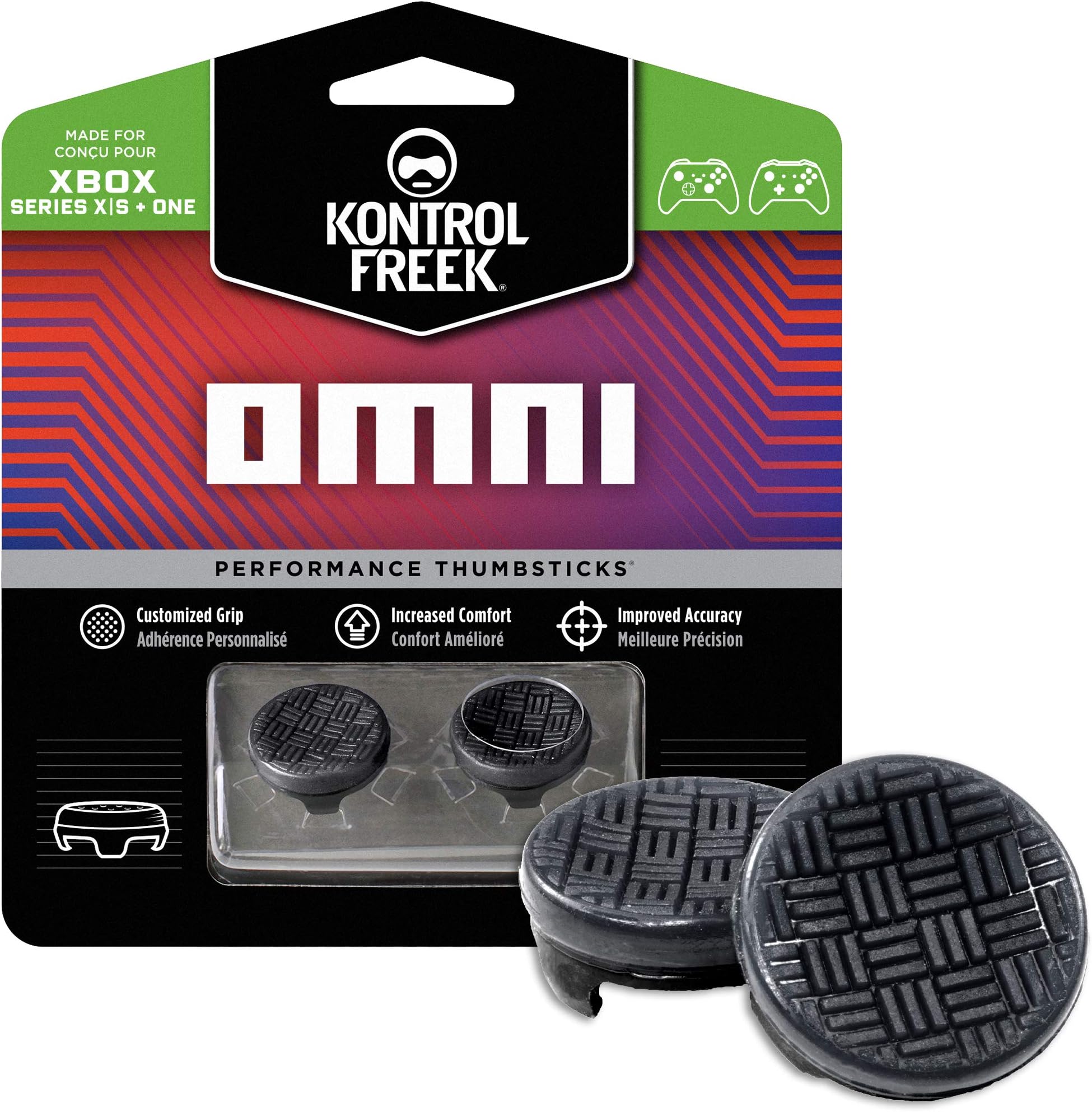 Omni for Xbox One and Xbox Series X Controller | 2 Performance Thumbsticks | 2 Low-Rise Concave | Black