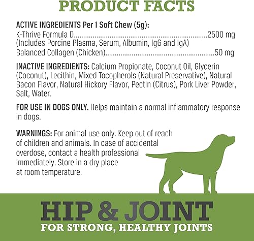 Miniatura 4 de WINPRO Hip & Joint Supplement for Dogs - Plasma Powered Soft Chews for Joint Health & Mobility – Fast-Acting with Collagen & Natural Ingredients for