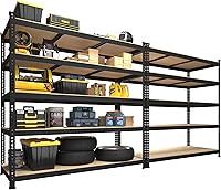 Vista 23 de PrimeZone Estantes de Almacenamiento Resistentes de 48" x 24" x 72" - Estantería de Almacenamiento de Garaje Ajustable de 5 Niveles, Unidad