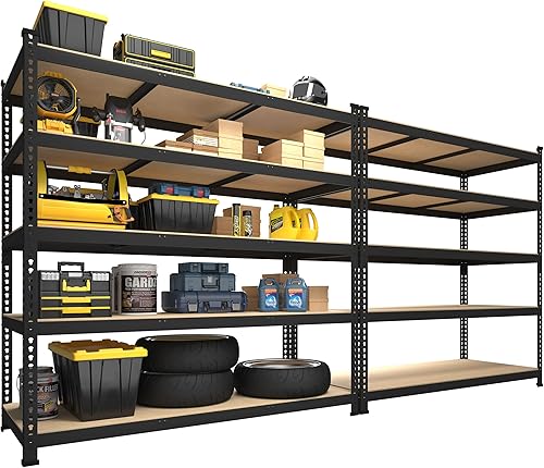 PrimeZone Estantes de almacenamiento grandes de 47 pulgadas de ancho x 23.6 pulgadas de profundidad x 71 pulgadas de alto, paquete de 2 estantes de