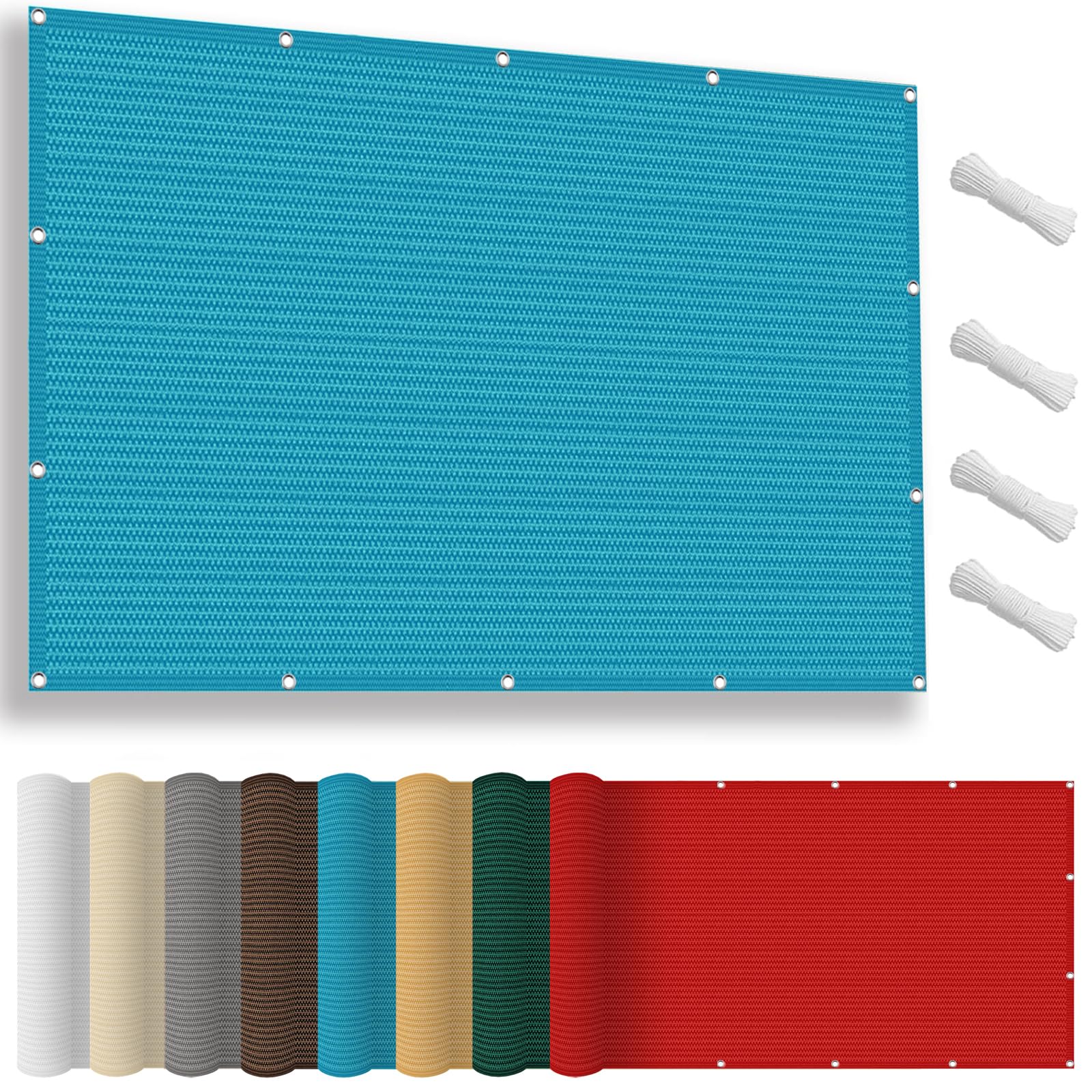 Voile ombrage 140x1000 cm respirant, bâche anti-UV perméable pour pergola