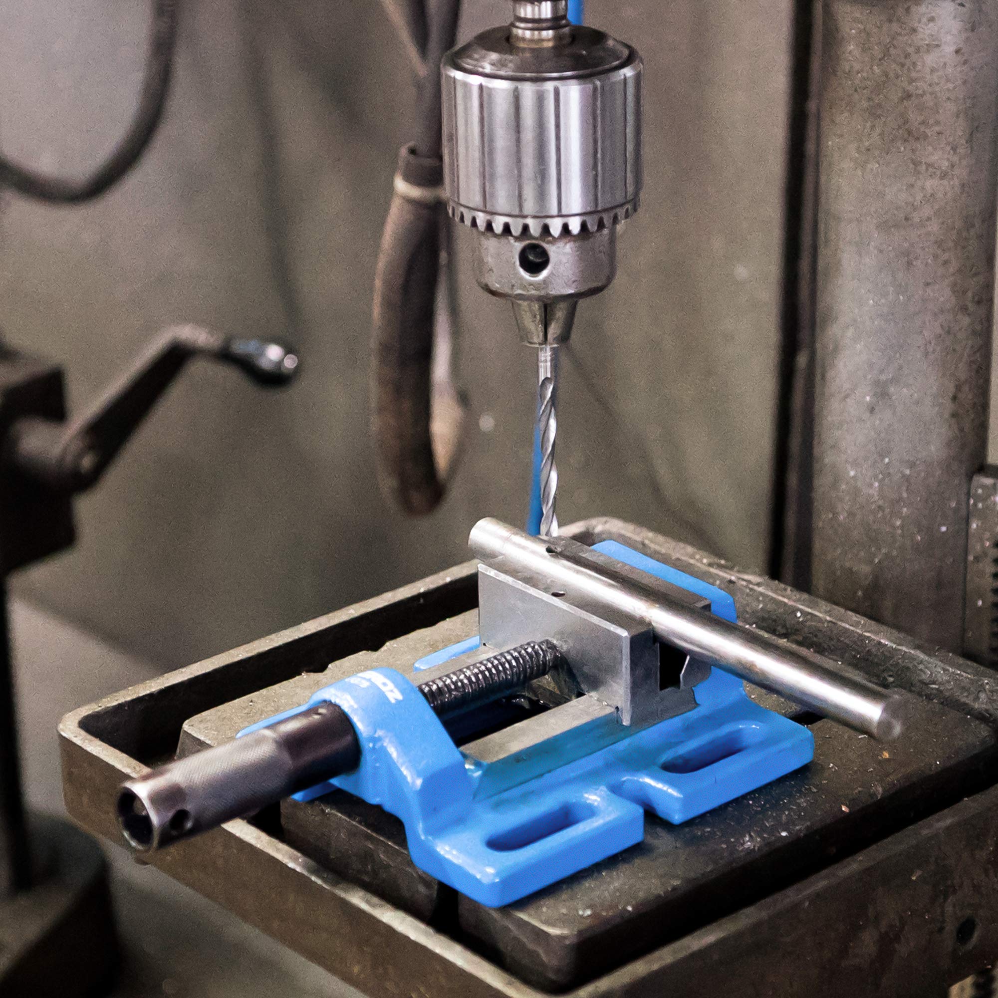 GROZ Drill Press Vice with 3 Mounting Options| Ideal for use with Drill Stands, Bench Drills & Drill Presses| All Axes Drilling| Jaw Width: 100 mm |Jaw Opening: 88 mm| Jaw Depth: 30 mm| DPV/UG/3/100 4