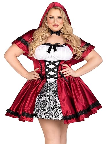 Leg Avenue Women's Gothic Red Riding Hood Costume - Women's Plus - 1X-2X