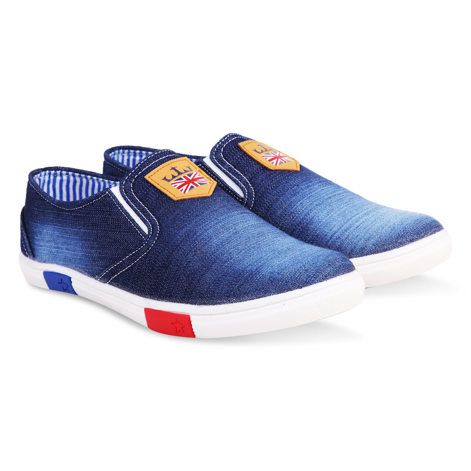 Krafter Men Denim Jeans Sneakers Casual Shoes Blue-UK-6 (B074W7DGD2) Amazon Price History, Amazon Price Tracker