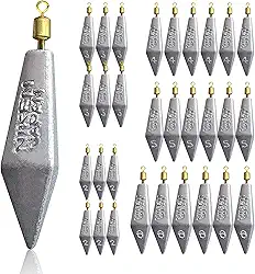 Kit de Chumbadas de Peso de Pesca, Chumbadas de Chumbo de Bala de Pesca Triangular, Conjunto de Pesos de Triângulo de Pesca, Chumbadas de Chumbo para Robalo, Chumbadas de Peso Variadas Para