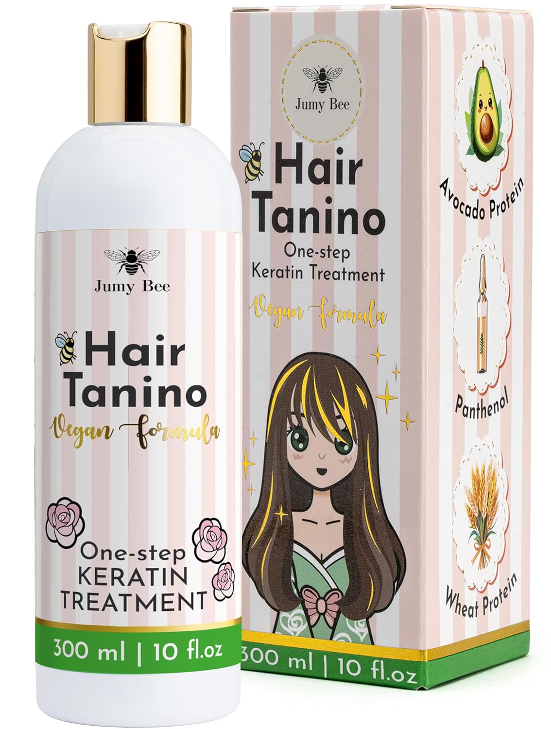 Hair Straightening Keratin Treatment Tanino - Taninoplastia Hair Treatment - Smoothing,Hydrating,Repairing,Avocado & Protein Extreme Shine Effect - Formaldehyde Free (Large 8.46 Fl. oz)