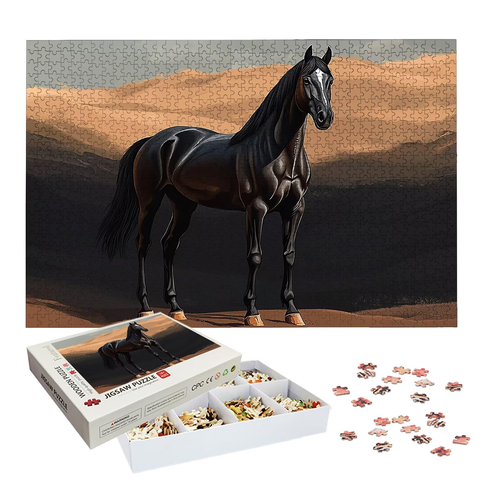 Puzzle 6000 Pezzi Animale, Puzzle Cavallo 6000 Pezzi Arte per Adulti e Bambini, Misura: 179.5x105.5 cm, Puzzles Legno per Adulti con Squisita Scatola di Imballaggio, Regalo Donna, Regalo Uomo, -9065