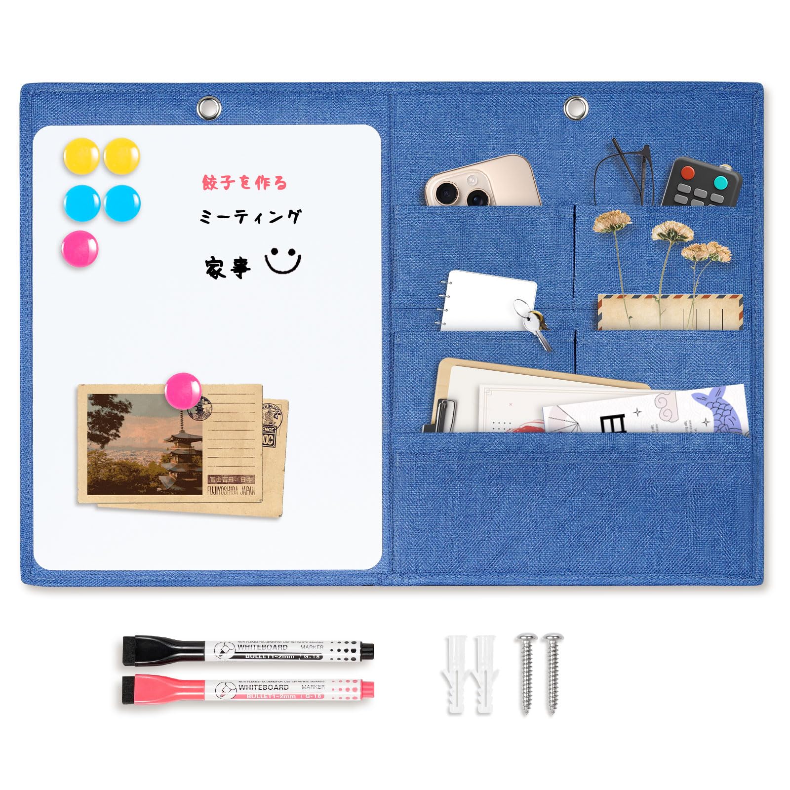 Amazon.co.jp: Walspax ウォールポケット 壁掛け 40x60cm 3段