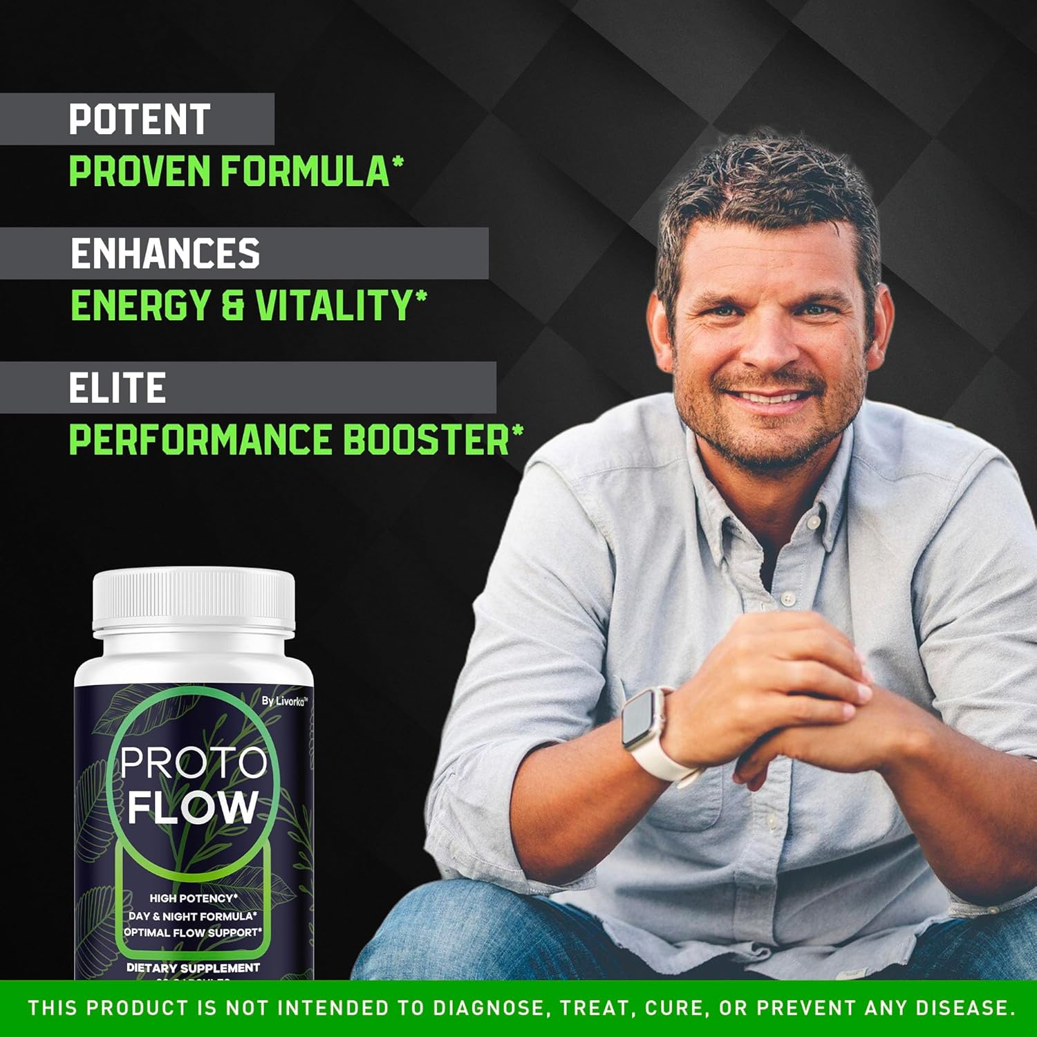 LIVORKA (2 Pack Proto Flow - Proto Flow Support, ProtoFlow Reviews, ProtoFlow Formula, Male Capsules, Proto Flow Supplement for Men, Proto Flow Pills, 120 Capsules for 2 Months