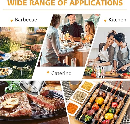 Miniatura 7 de Pepper and Salt Grinder Set, Refillable Acrylic Pepper Mill Set, Easy to Adjust the Coarseness- 6 inches (silver)