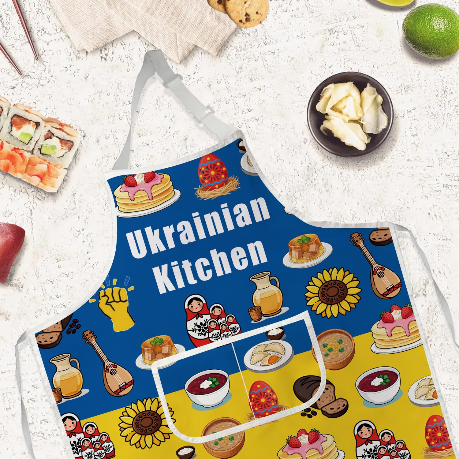 Gzrlyf Ukrainian Kitchen Apron Chef Ukraine Gift Ukrainian Food Gift Ukraine Cuisine Cooking Apron