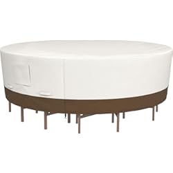 Forros Para Muebles De Jardin Amazon Basics - Funda protectora para juego de sillas y mesa redonda (tamaño grande)