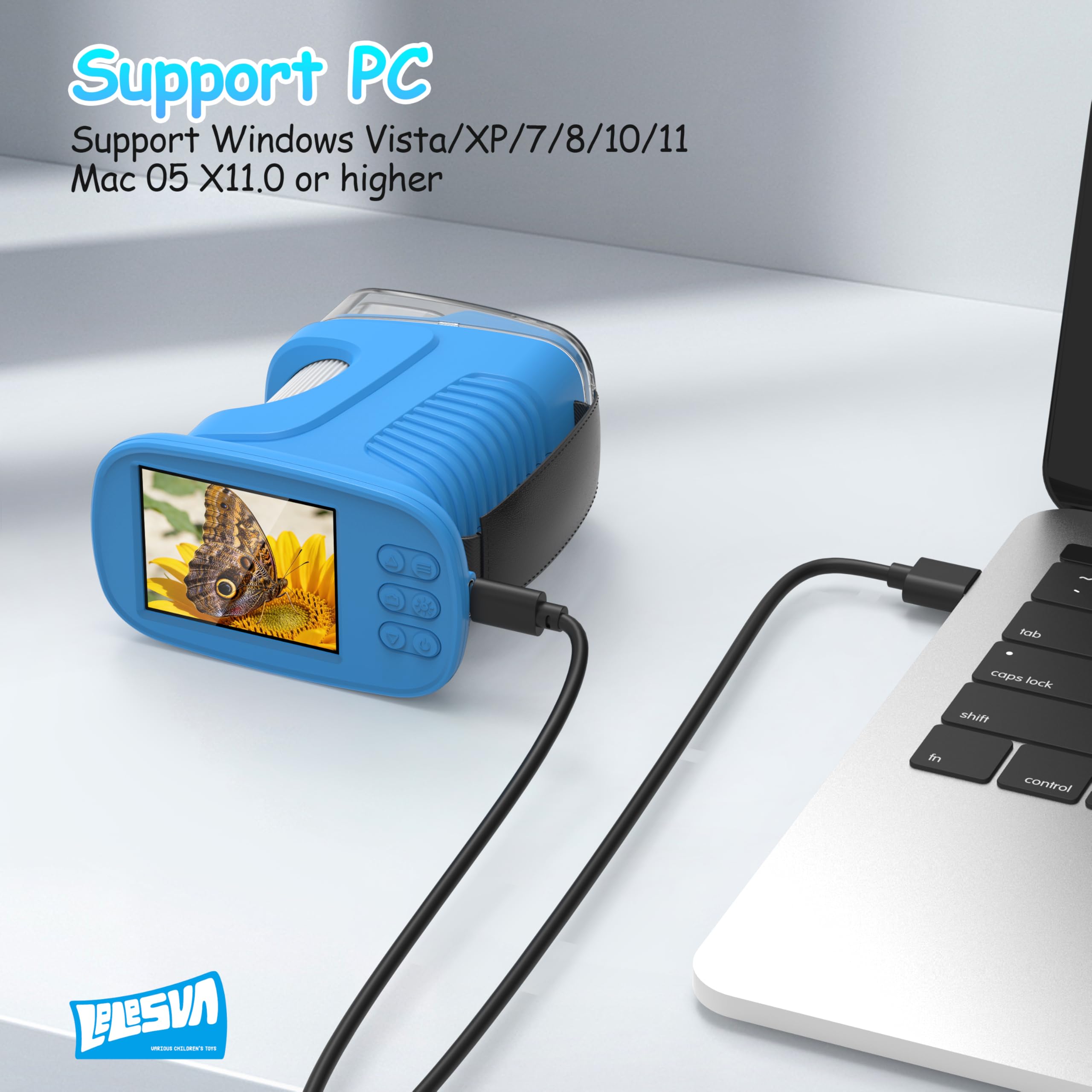 Microscopio Infantil con Pantalla Mejorada de 2.4" y resolución 4K Mini microscopio portátil de Bolsillo (1000X) Juguete Educativo Stem de Ciencia, cumpleaños (Azul)