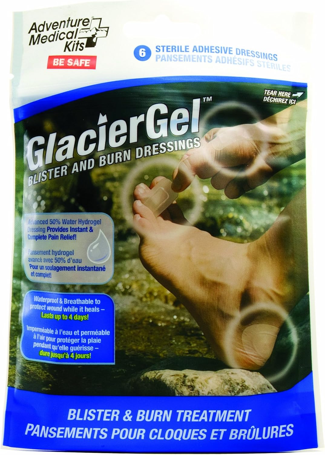 Adventure Medical Kits Glacier Gel Blister and Burn Dressing Foot Care