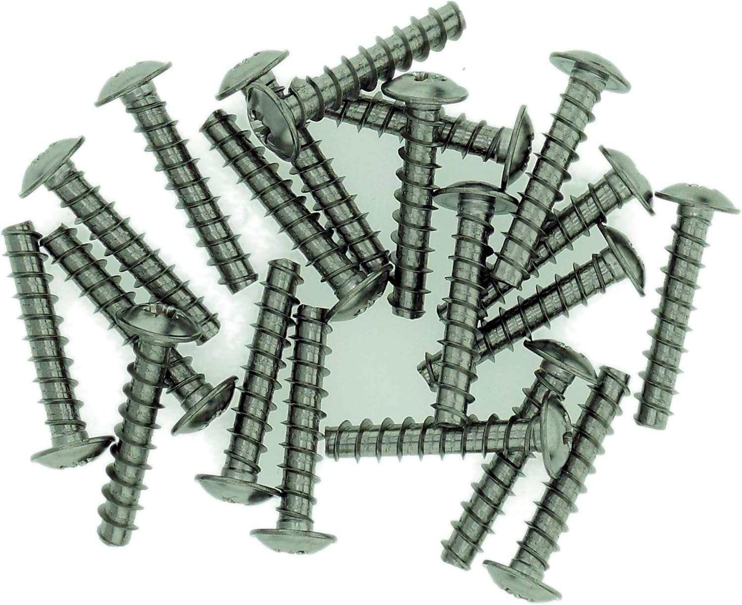 D4 (4mm x 20mm) Pozi Pan Screws for Plastic (Flanged, Trilobular), Stainless Steel (A2) (Pack of 20), 4x20 - Image 3