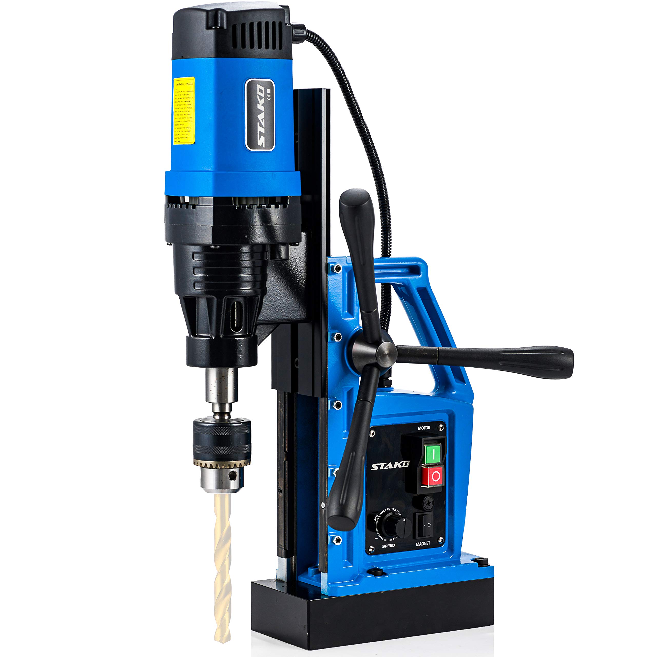 STAKO SCY-2800E Max. Ø 80 mm Magnetbohrmaschine 2050 W mit Koffer – 17 kg – Magnetkraft 17000 N – tragbare Kernbohrmaschine für Metallbearbeitung mit Bohrfutter – Set 1
