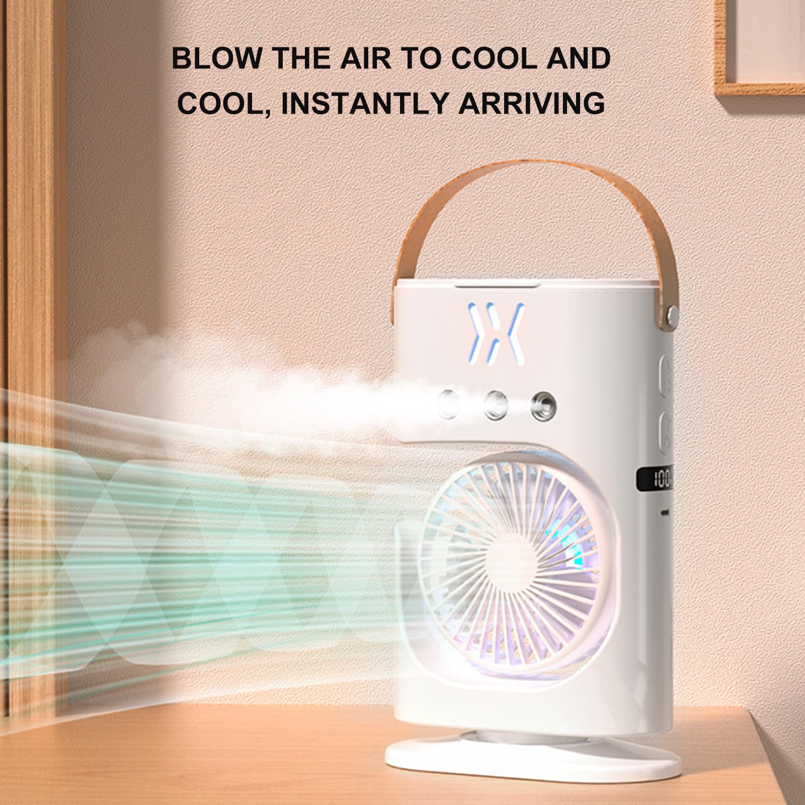 Multifuntional Ventilatore Esterno USB Scrivania Umidificazione Ricaricabile Viaggio Ufficio di Raffreddamento Per Soggiorno Ventilatore Portatile