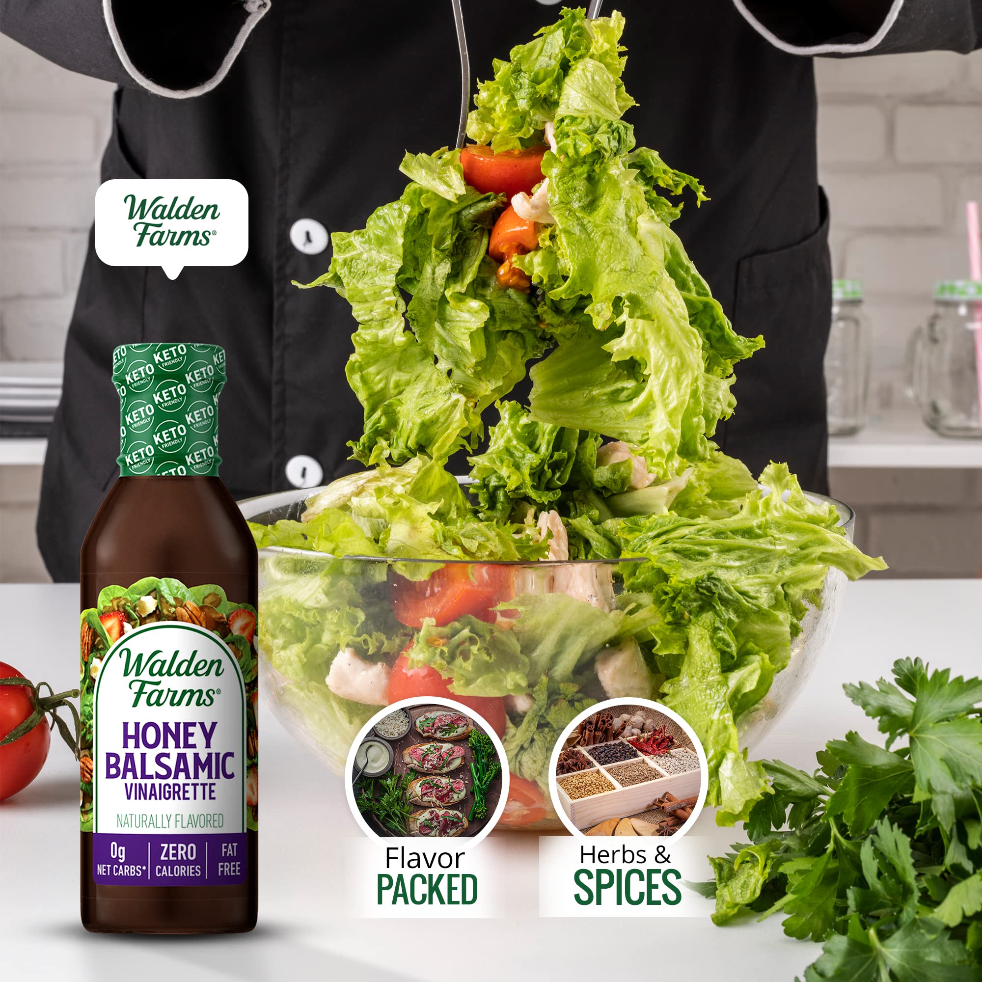 Amazon.com : Walden Farms Honey Balsamic Vinaigrette – Calorie-Free, Low  Carb, Keto-Friendly, Vegan, Sugar-Free Dressing with Sweet Honey & Tangy  Balsamic – 12 oz Bottle : Grocery & Gourmet Food